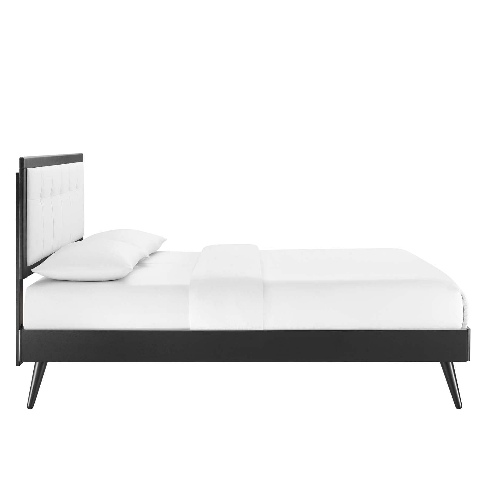 Willow Full Wood Platform Bed With Splayed Legs