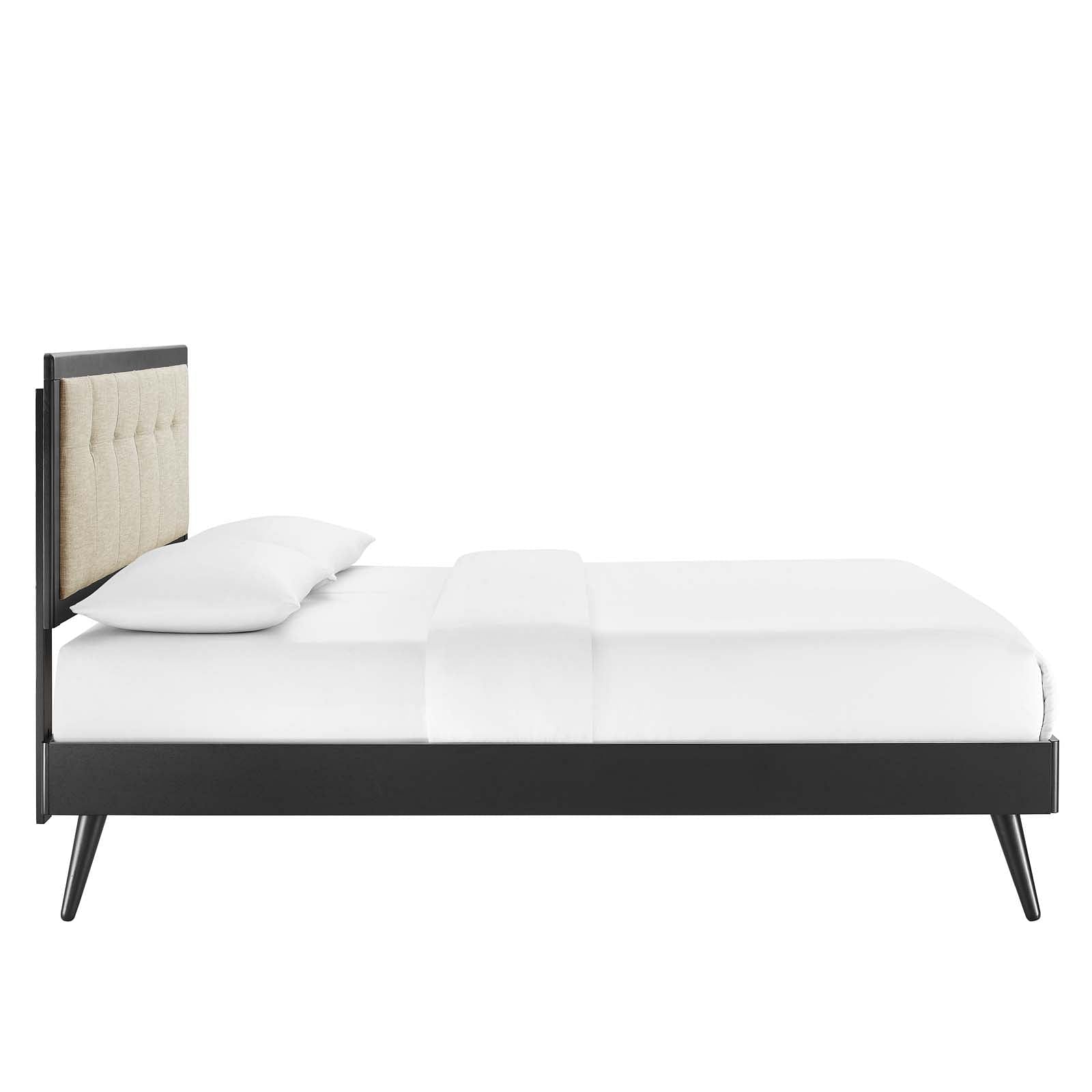 Willow King Wood Platform Bed With Splayed Legs