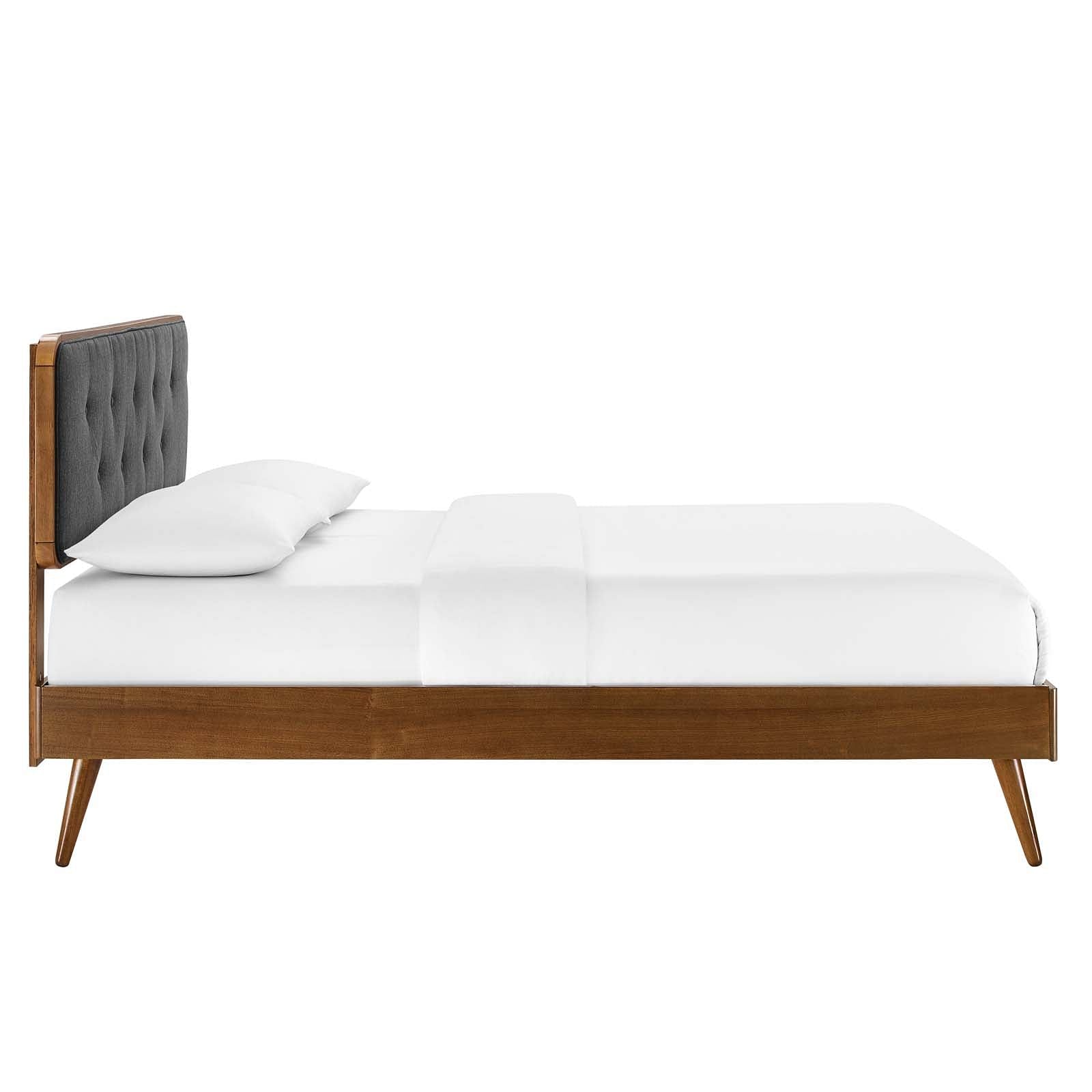 Bridgette Twin Wood Platform Bed With Splayed Legs