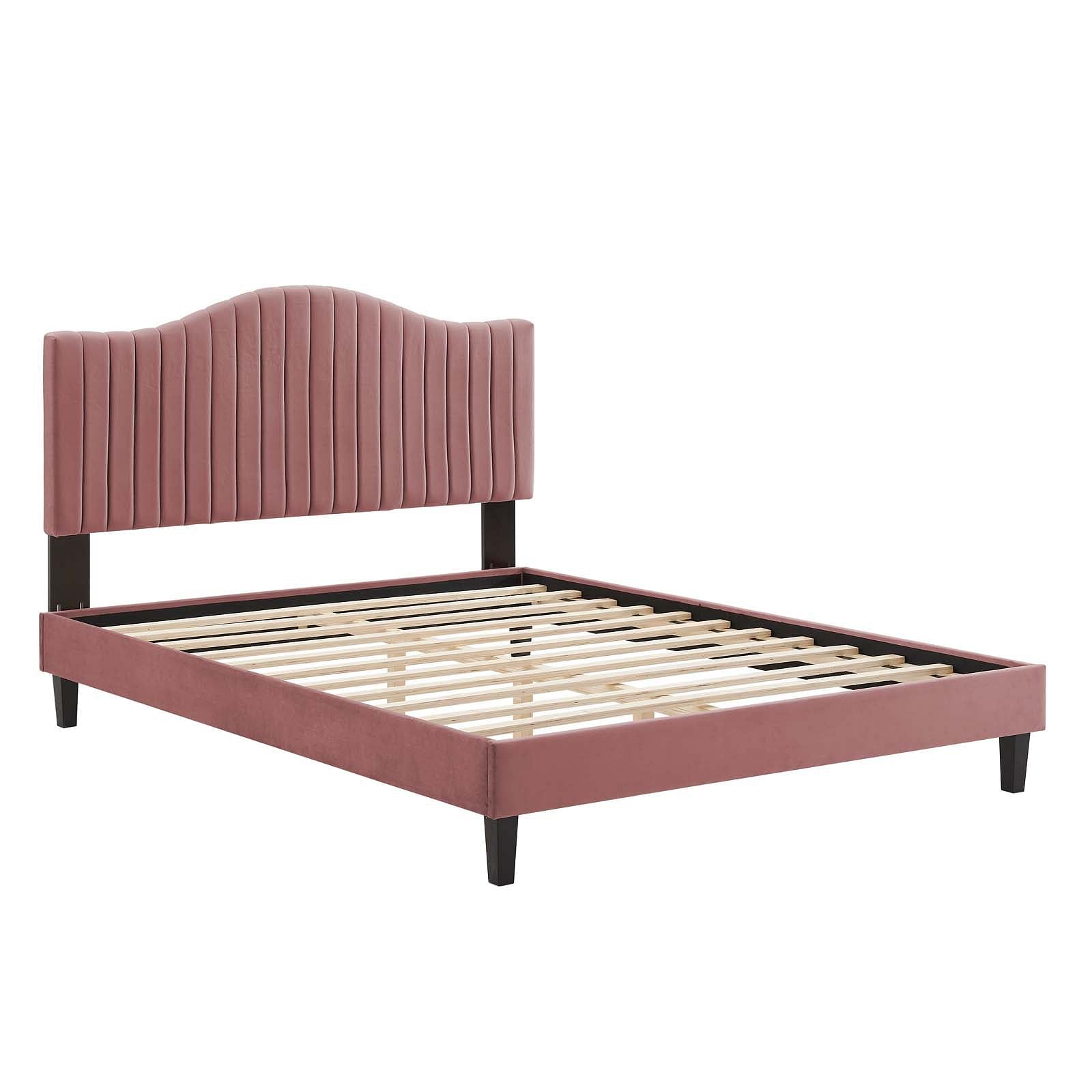 Juniper Channel Tufted Performance Velvet Twin Platform Bed