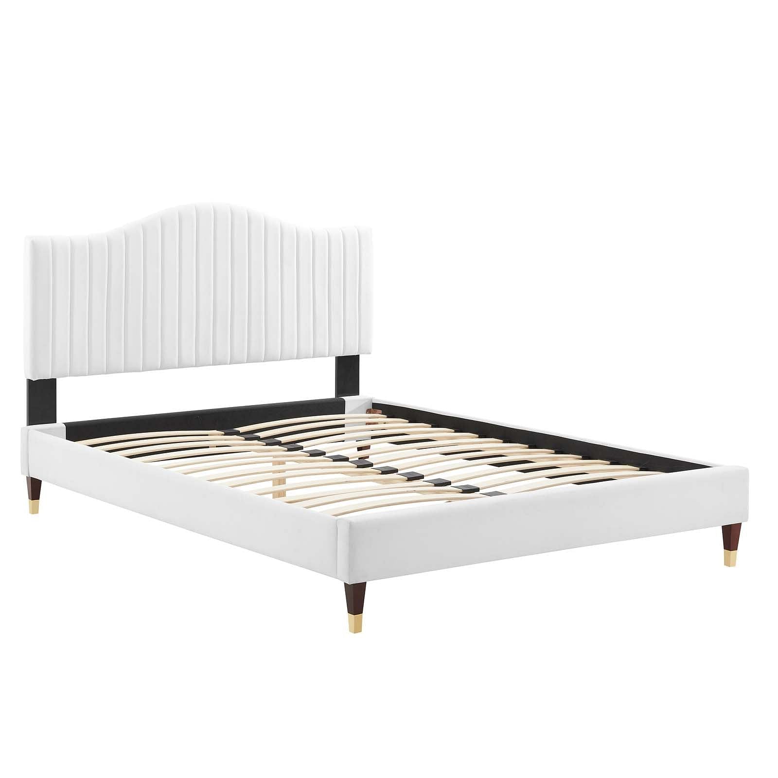 Juniper Channel Tufted Performance Velvet King Platform Bed