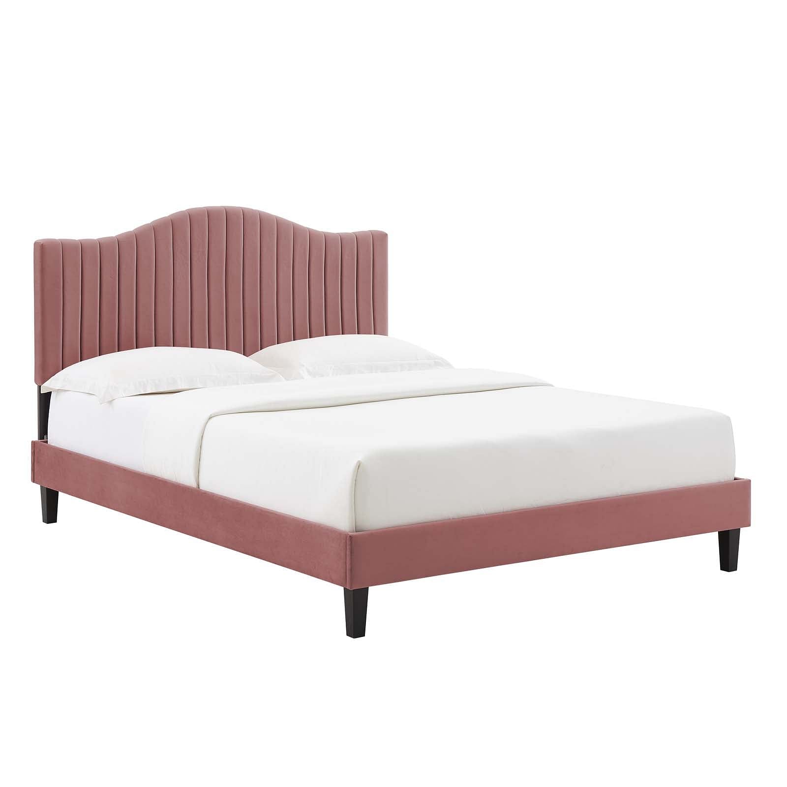 Juniper Channel Tufted Performance Velvet King Platform Bed