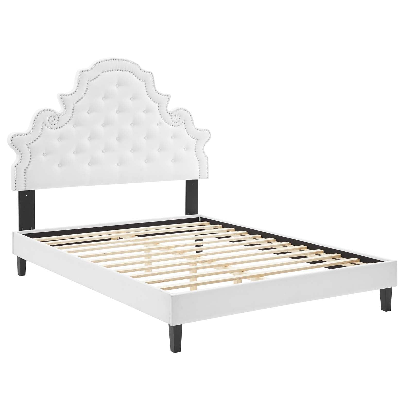 Gwyneth Tufted Performance Velvet Queen Platform Bed