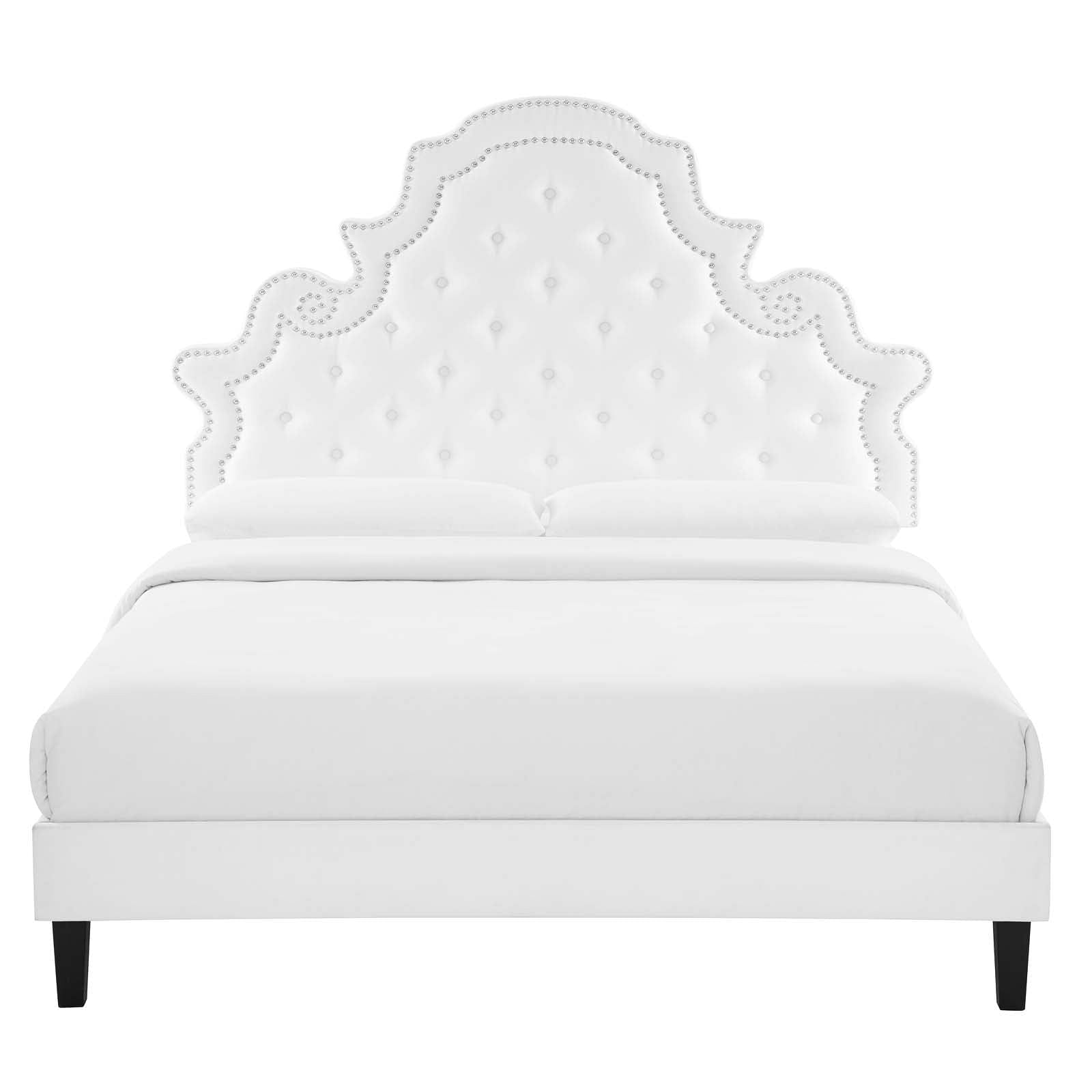 Gwyneth Tufted Performance Velvet Queen Platform Bed