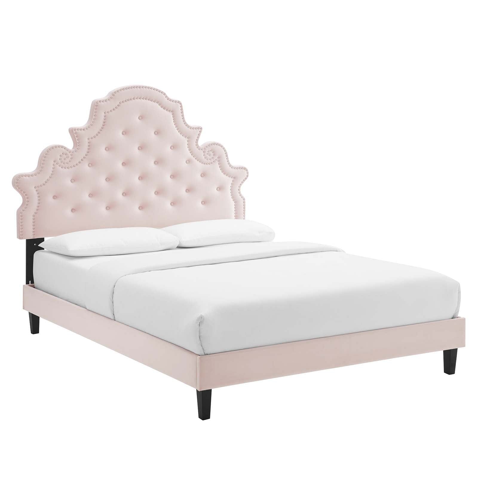 Gwyneth Tufted Performance Velvet Twin Platform Bed