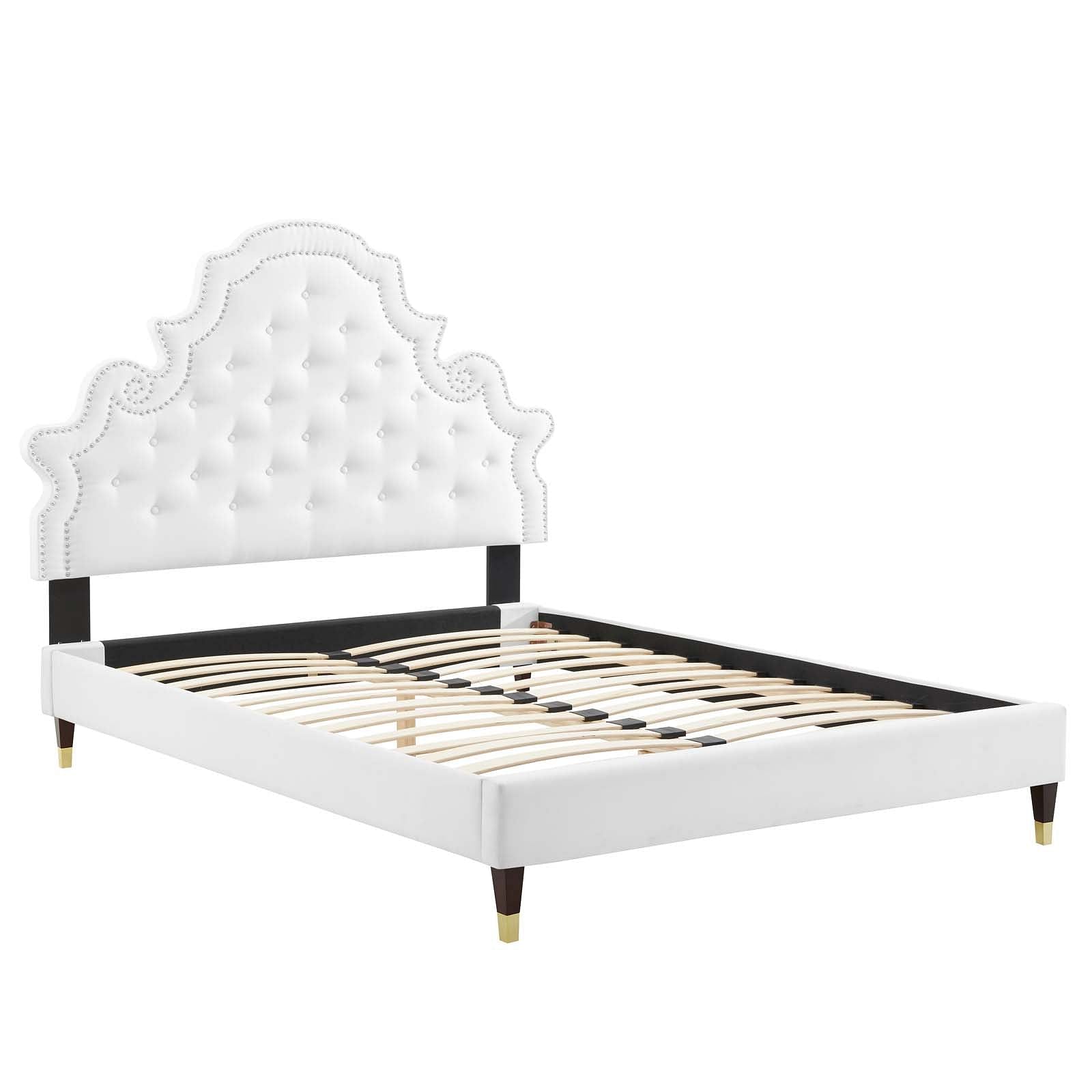 Gwyneth Tufted Performance Velvet Full Platform Bed