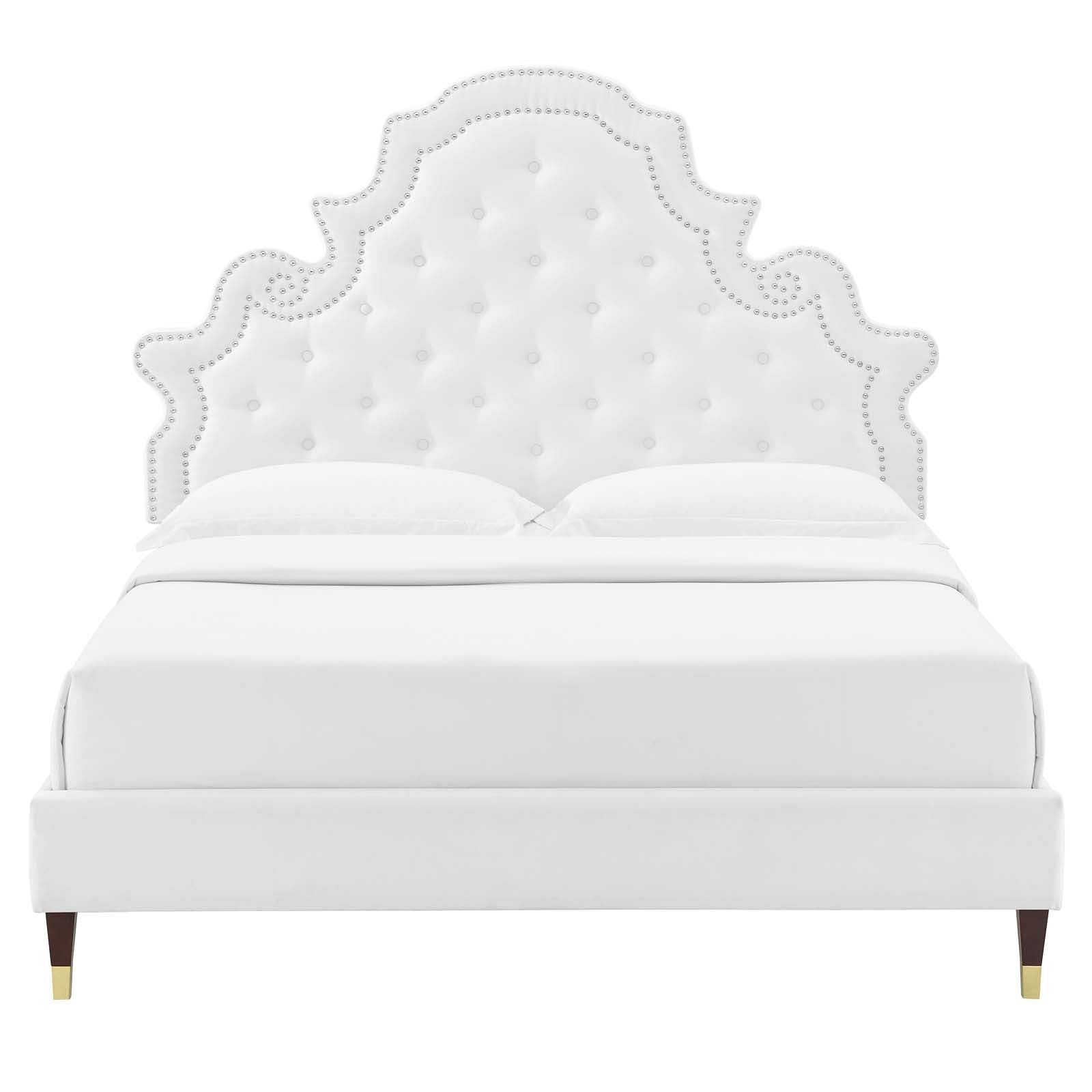 Gwyneth Tufted Performance Velvet Full Platform Bed