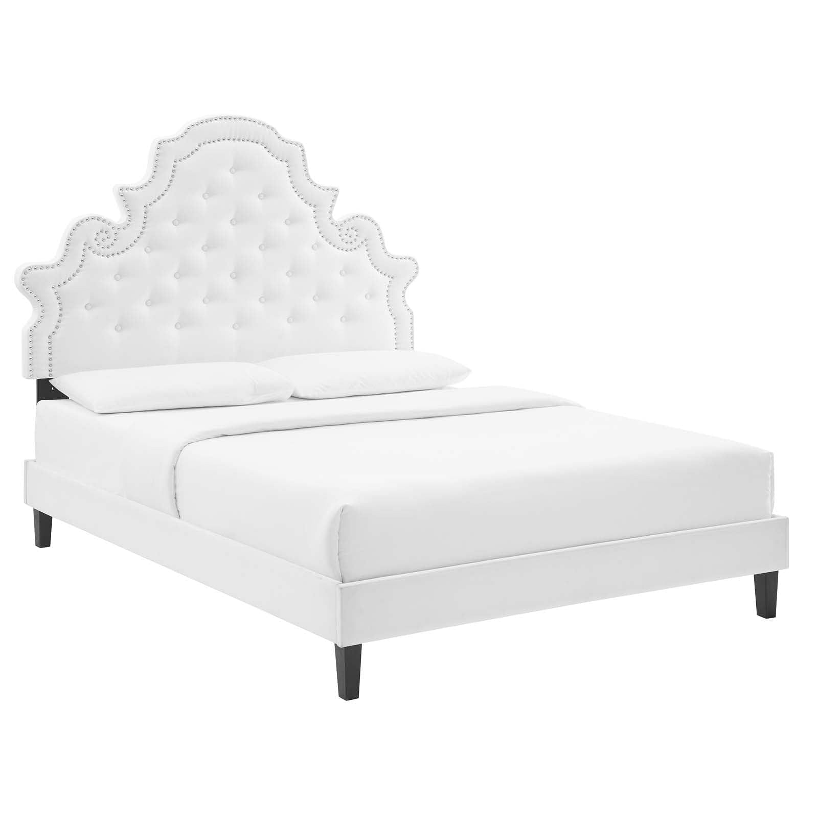 Gwyneth Tufted Performance Velvet Full Platform Bed