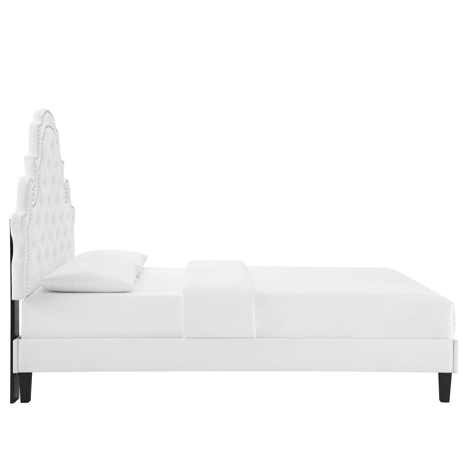 Gwyneth Tufted Performance Velvet Full Platform Bed