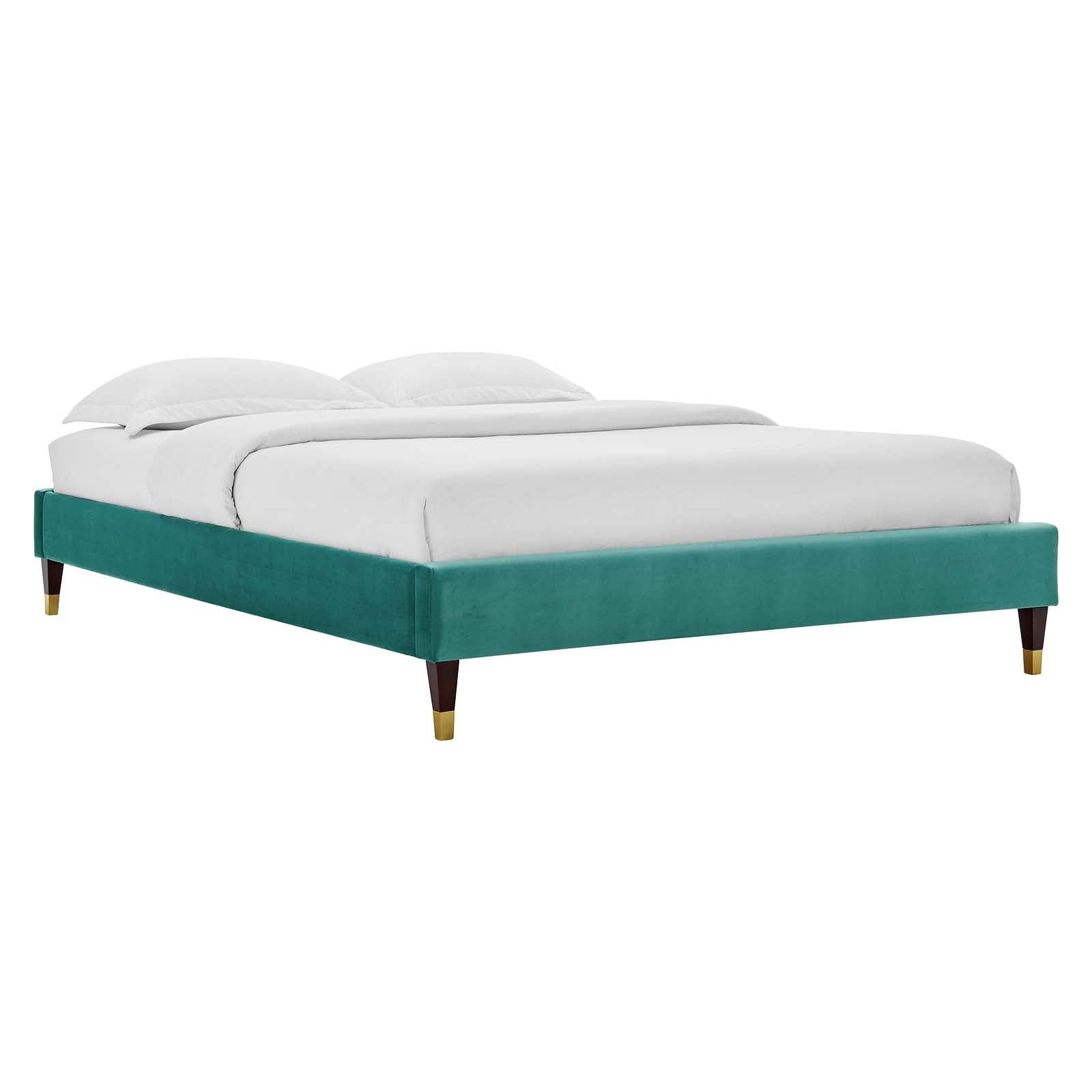 Elise Full Performance Velvet Platform Bed