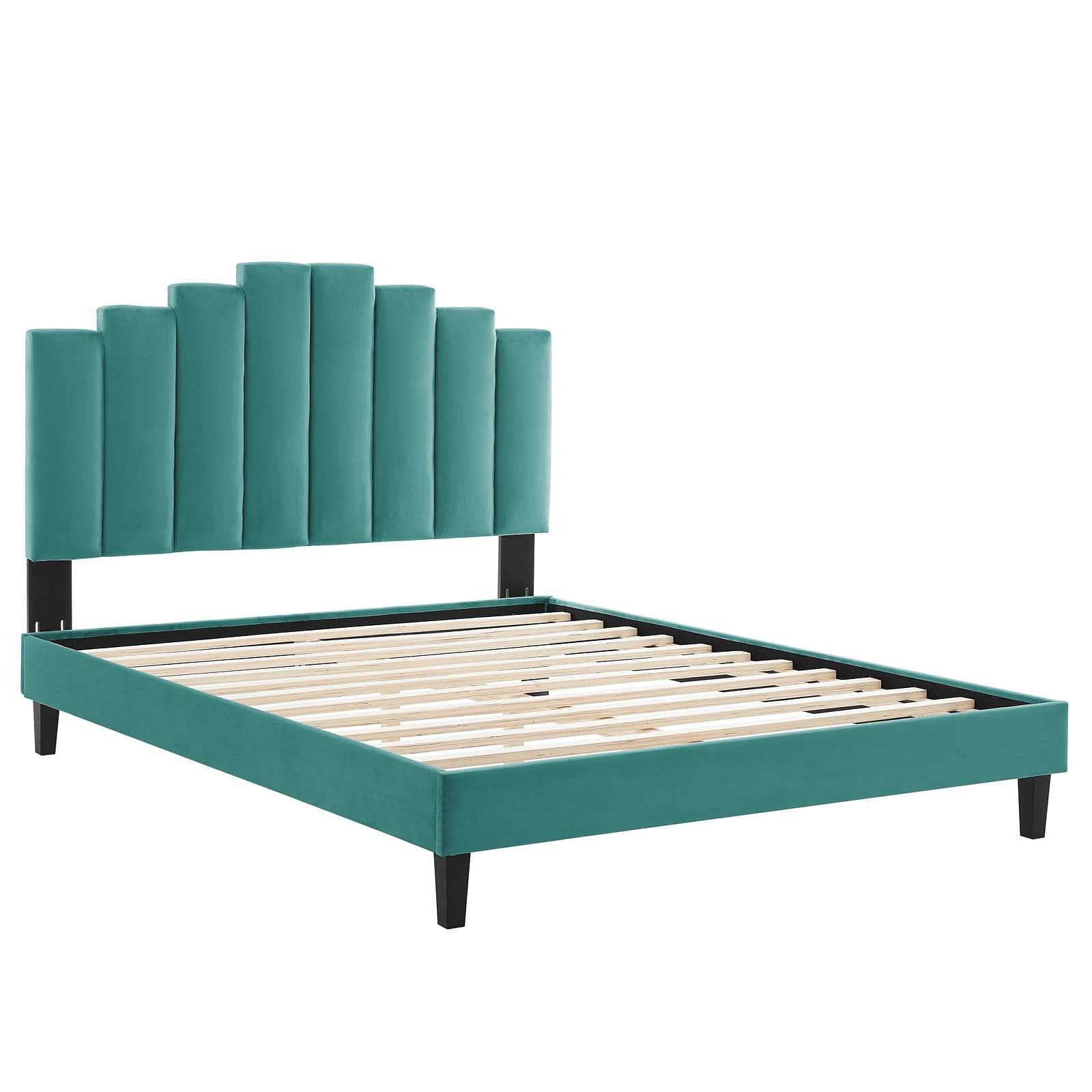 Elise Twin Performance Velvet Platform Bed