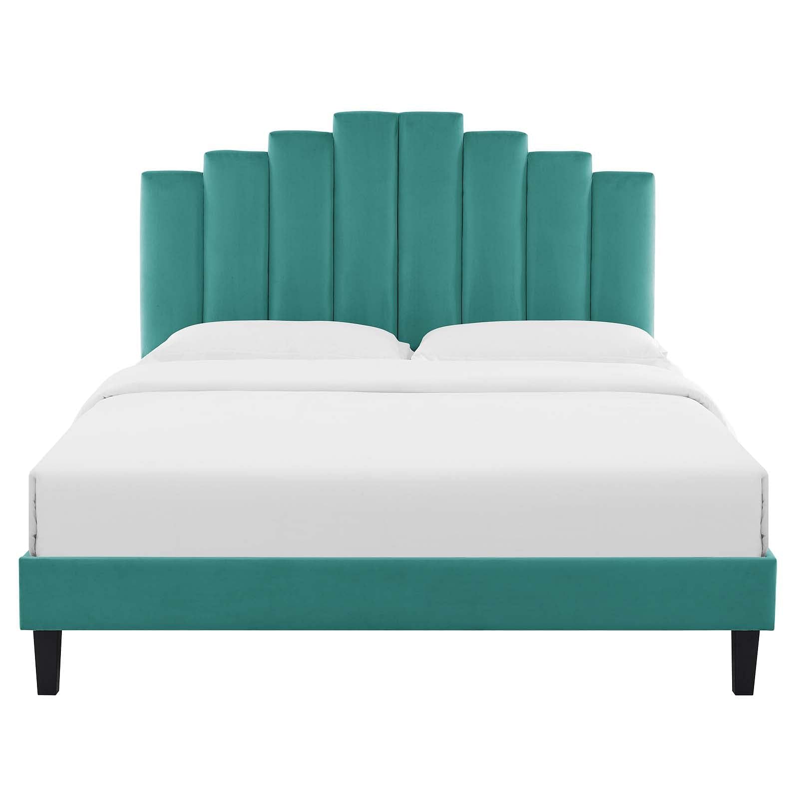 Elise Twin Performance Velvet Platform Bed