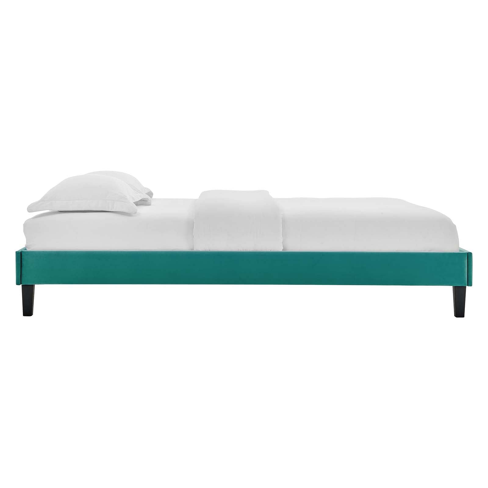 Elise Twin Performance Velvet Platform Bed