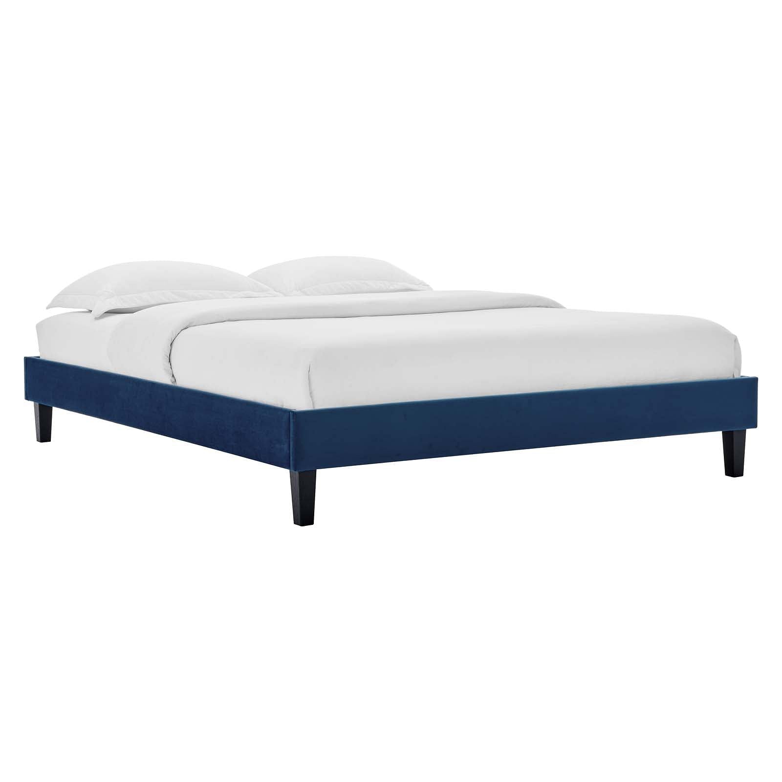 Elise Full Performance Velvet Platform Bed