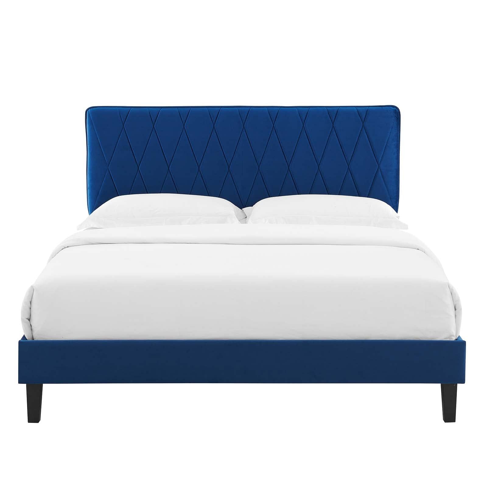 Phillipa Performance Velvet King Platform Bed