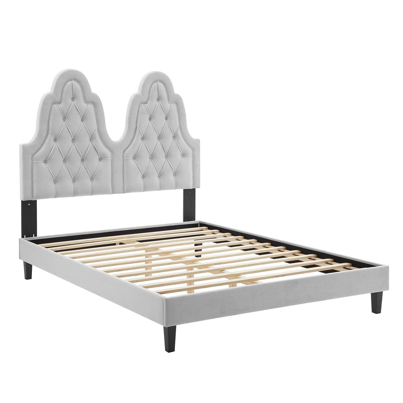 Alexandria Tufted Performance Velvet Twin Platform Bed