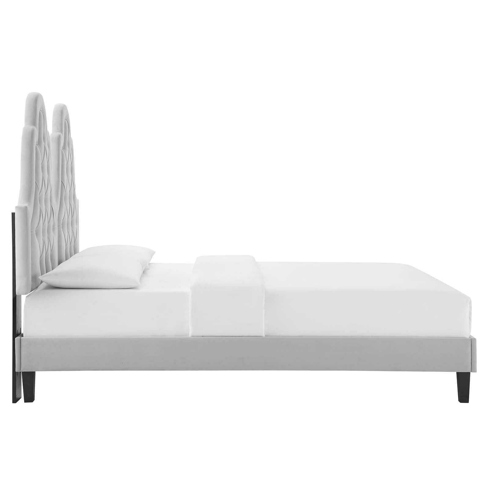 Alexandria Tufted Performance Velvet Twin Platform Bed