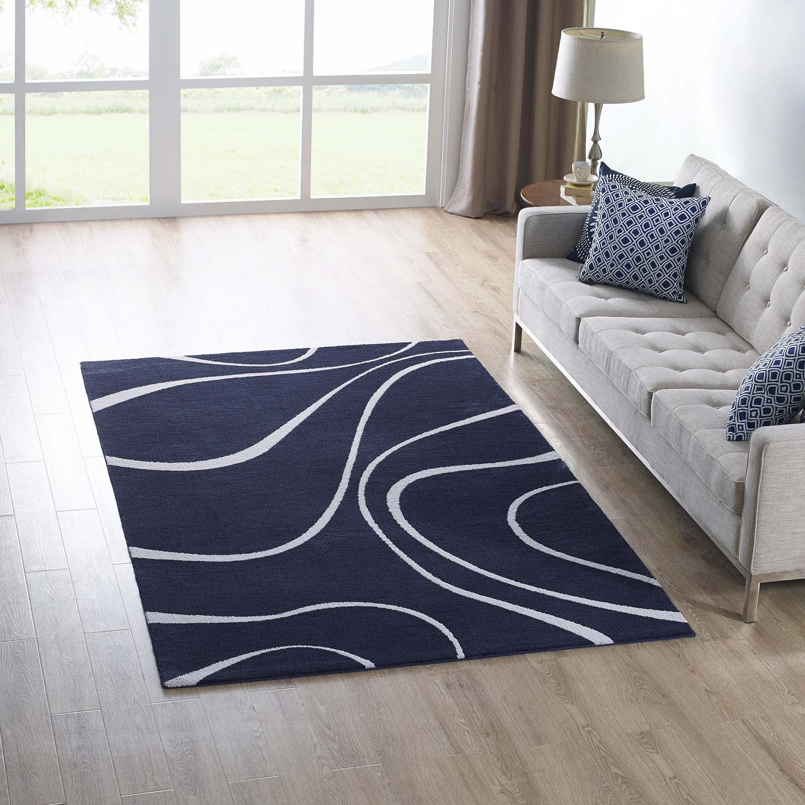 Therese Abstract Swirl 5x8 Area Rug