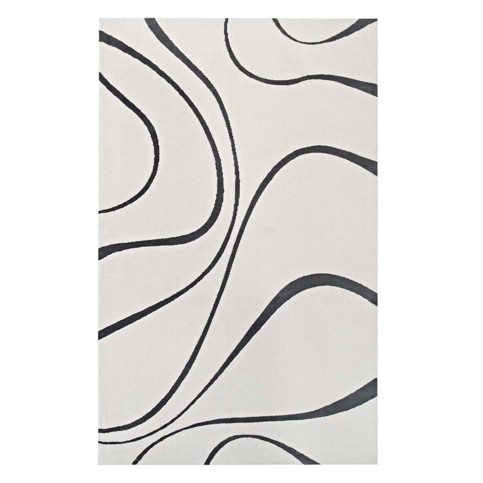 Therese Abstract Swirl 5x8 Area Rug