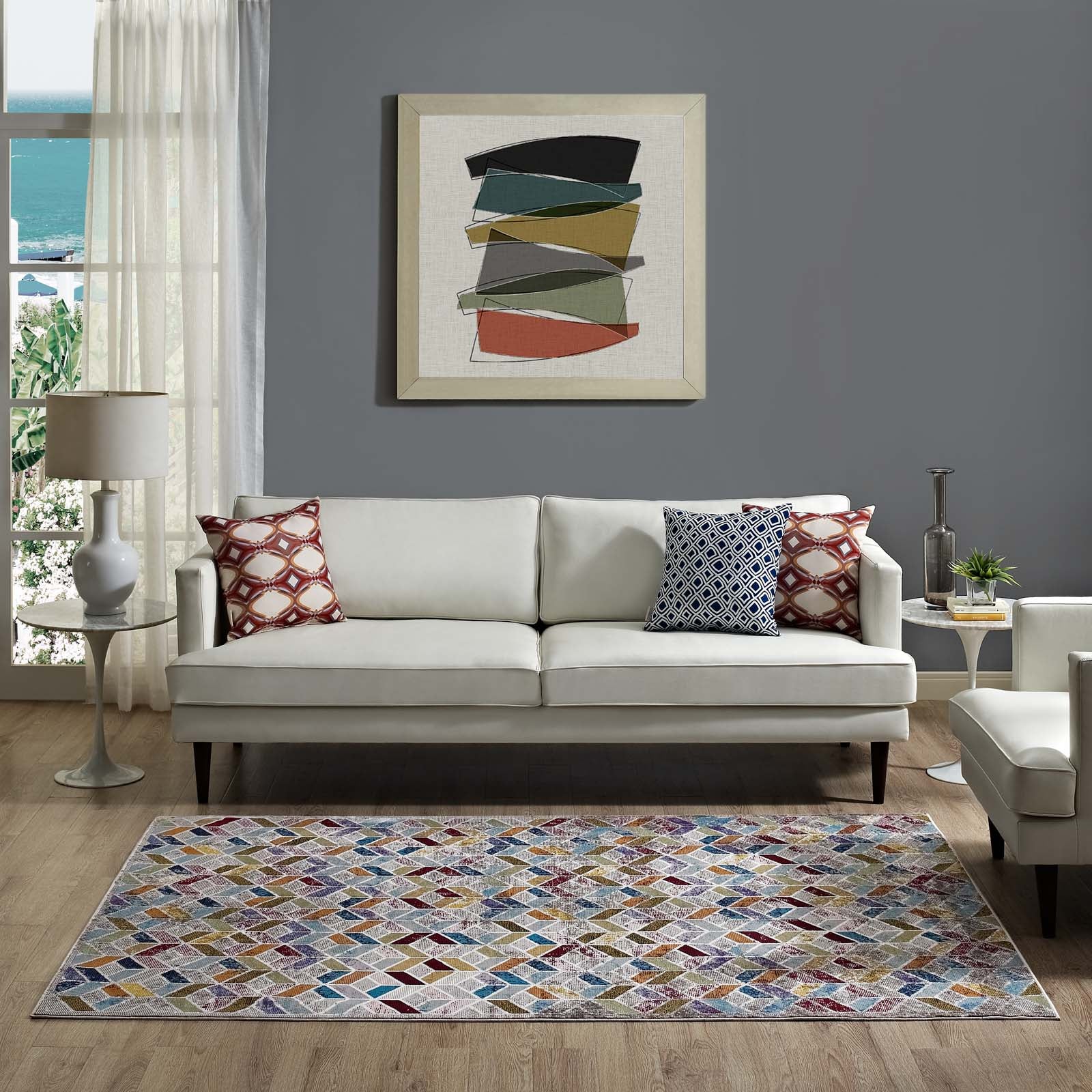 Laleh Geometric Mosaic 4x6 Area Rug