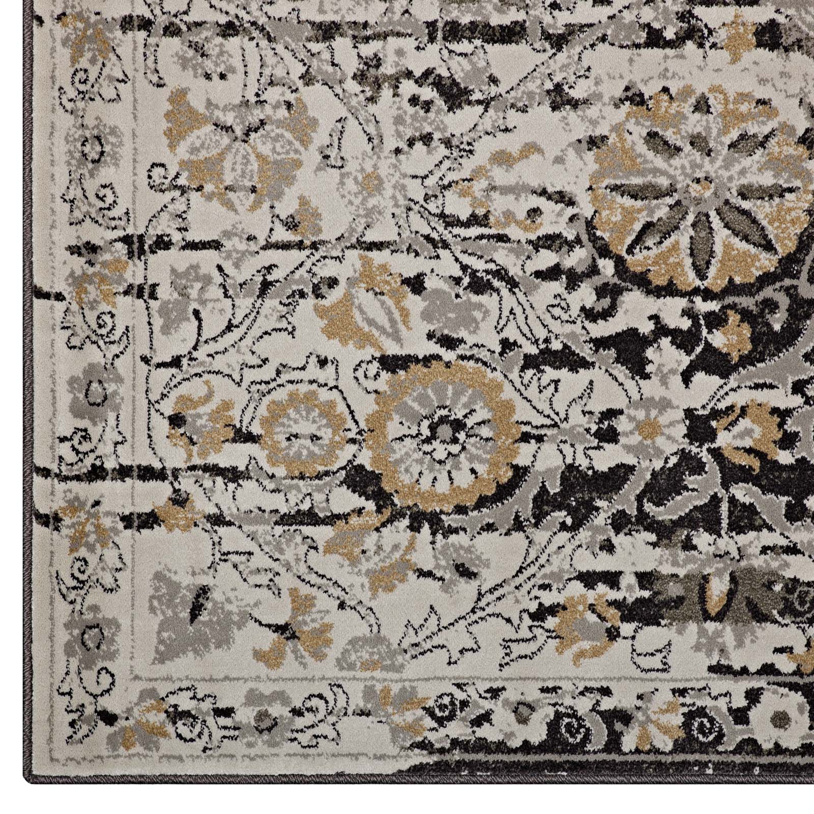 Ganesa Distressed Diamond Floral
Lattice 8x10 Area Rug