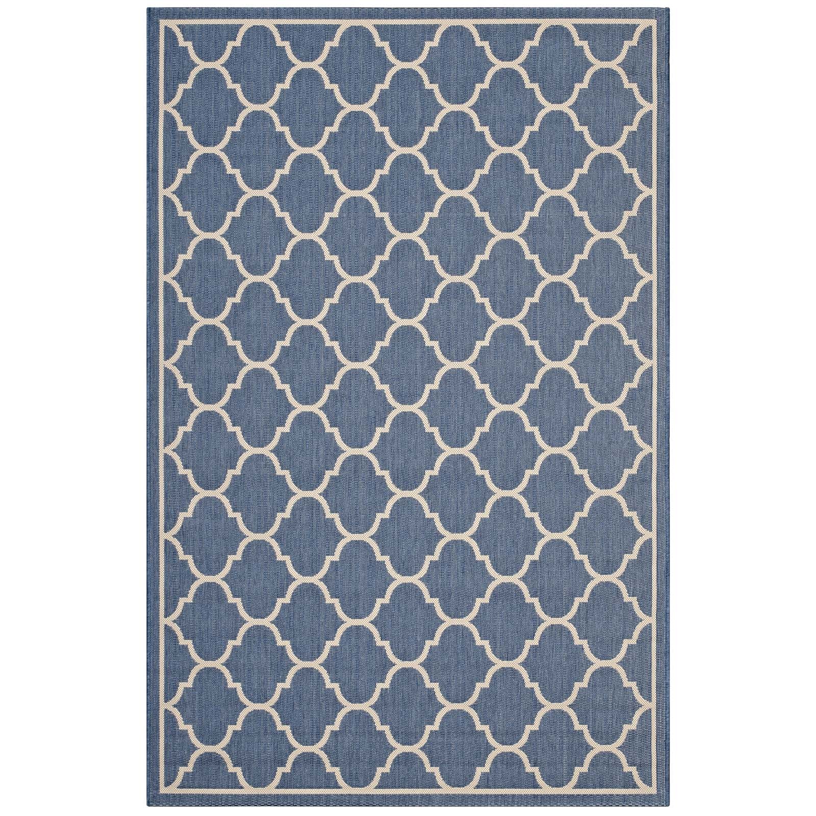 Avena Moroccan Quatrefoil Trellis 8x10 Indoor and Outdoor Area Rug