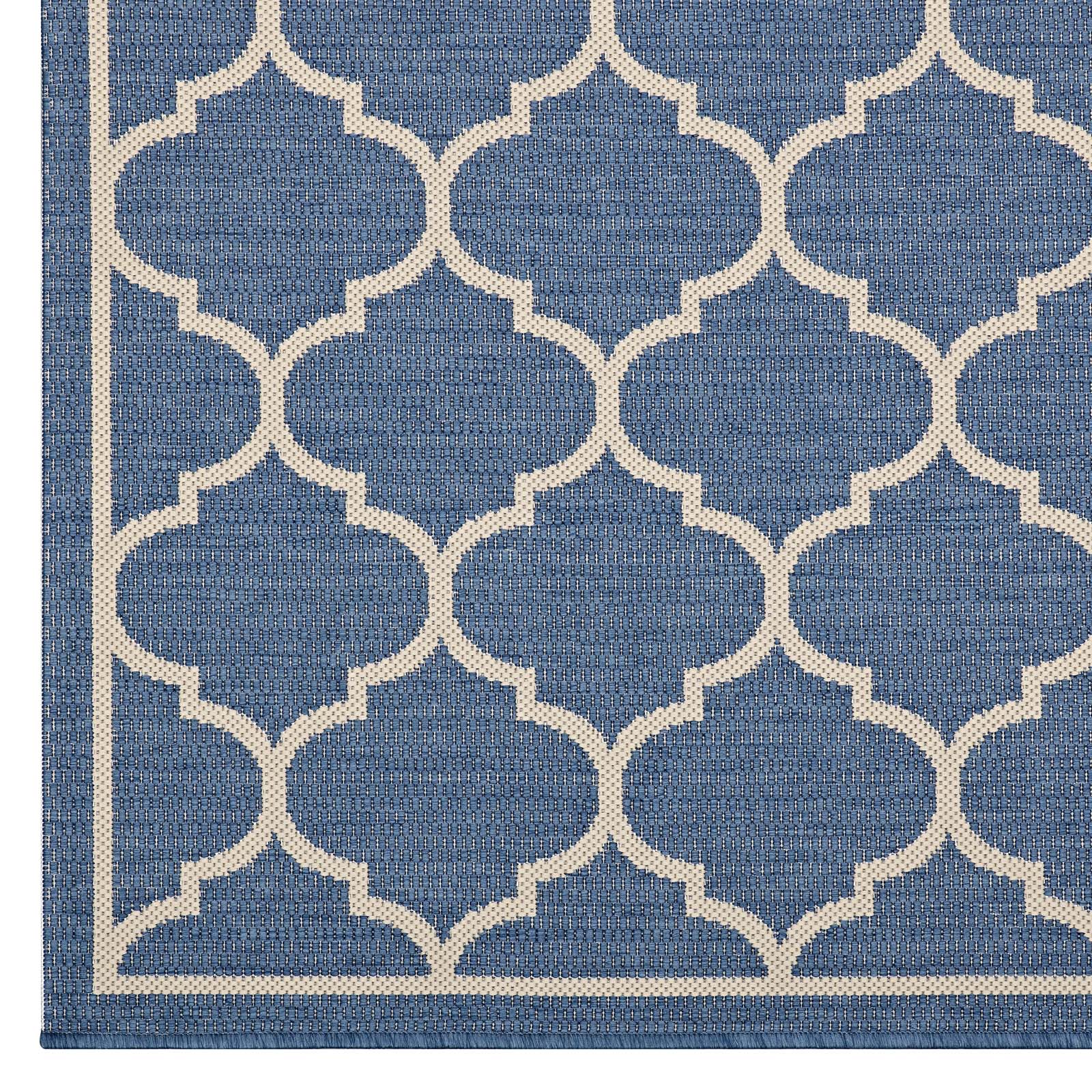 Avena Moroccan Quatrefoil Trellis 8x10 Indoor and Outdoor Area Rug