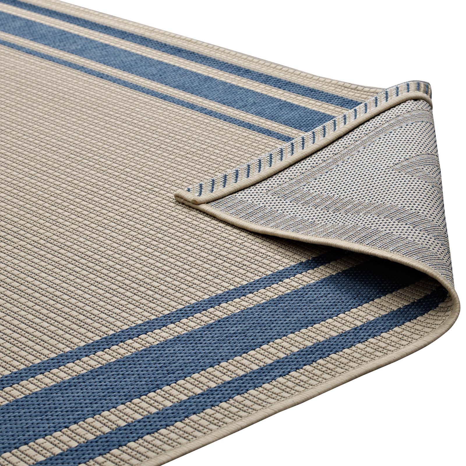 Rim Solid Border 9x12 Indoor and Outdoor Area Rug