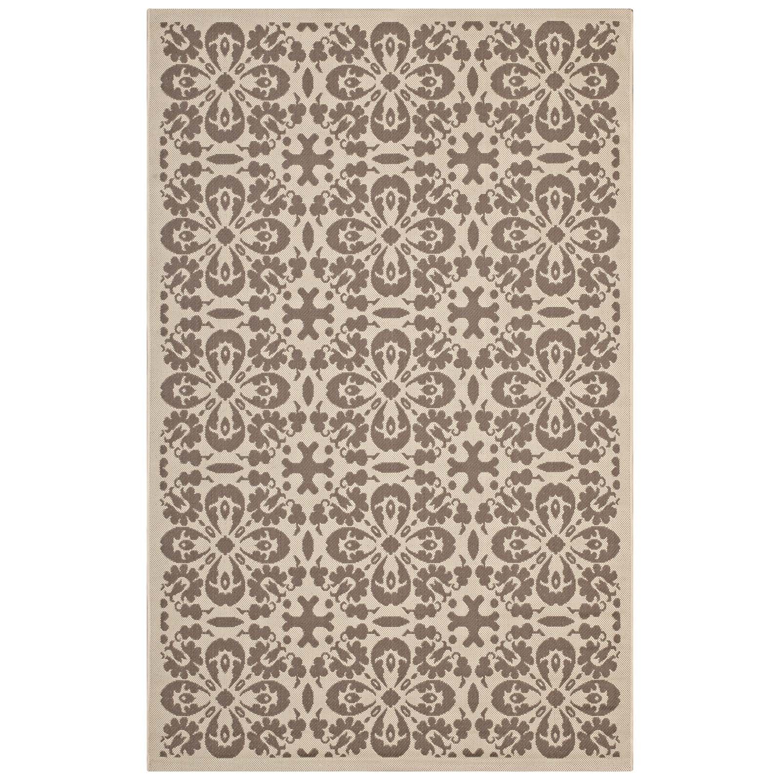 Ariana Vintage Floral Trellis 5x8 Indoor and Outdoor Area Rug