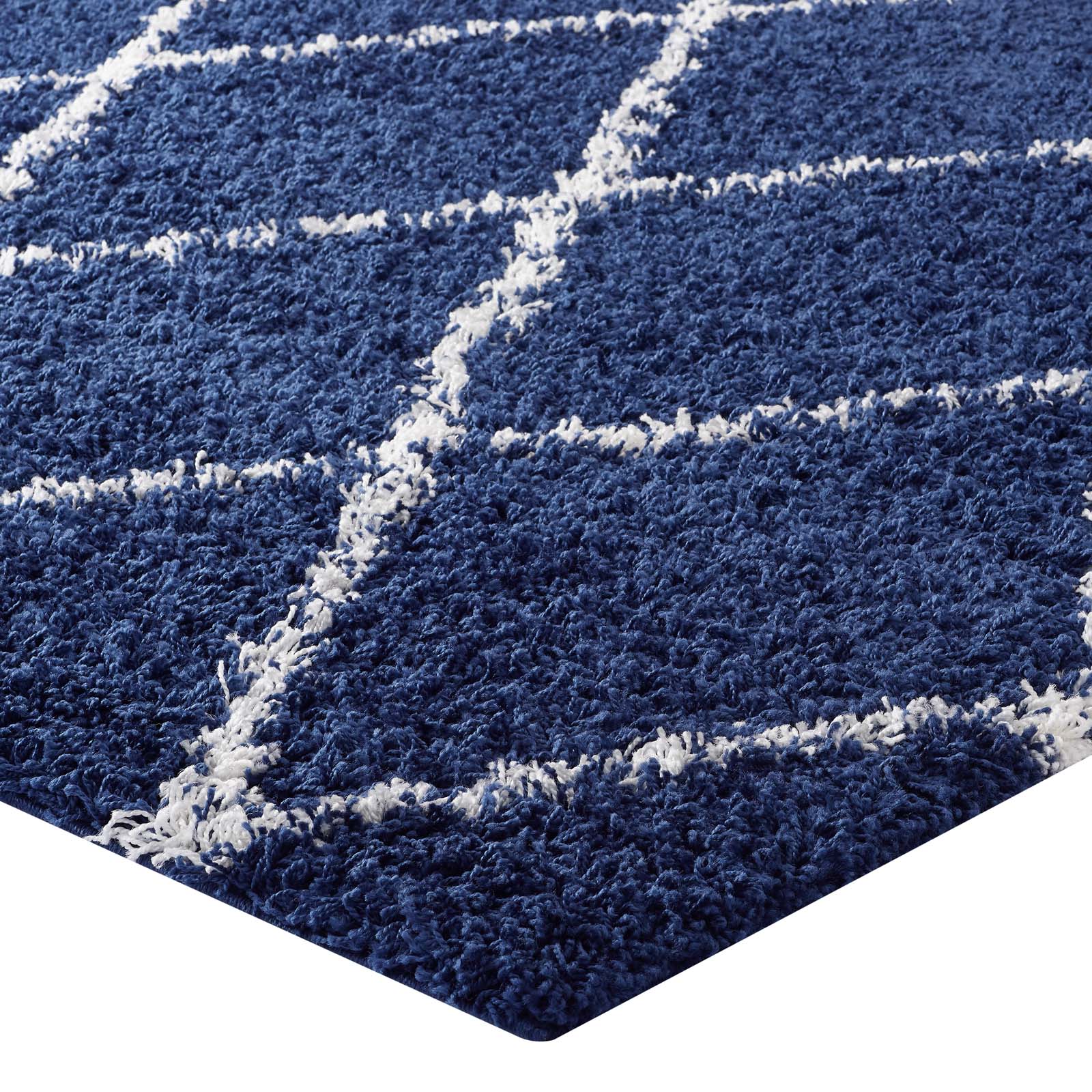 Toryn Diamond Lattice 5x8 Shag Area Rug