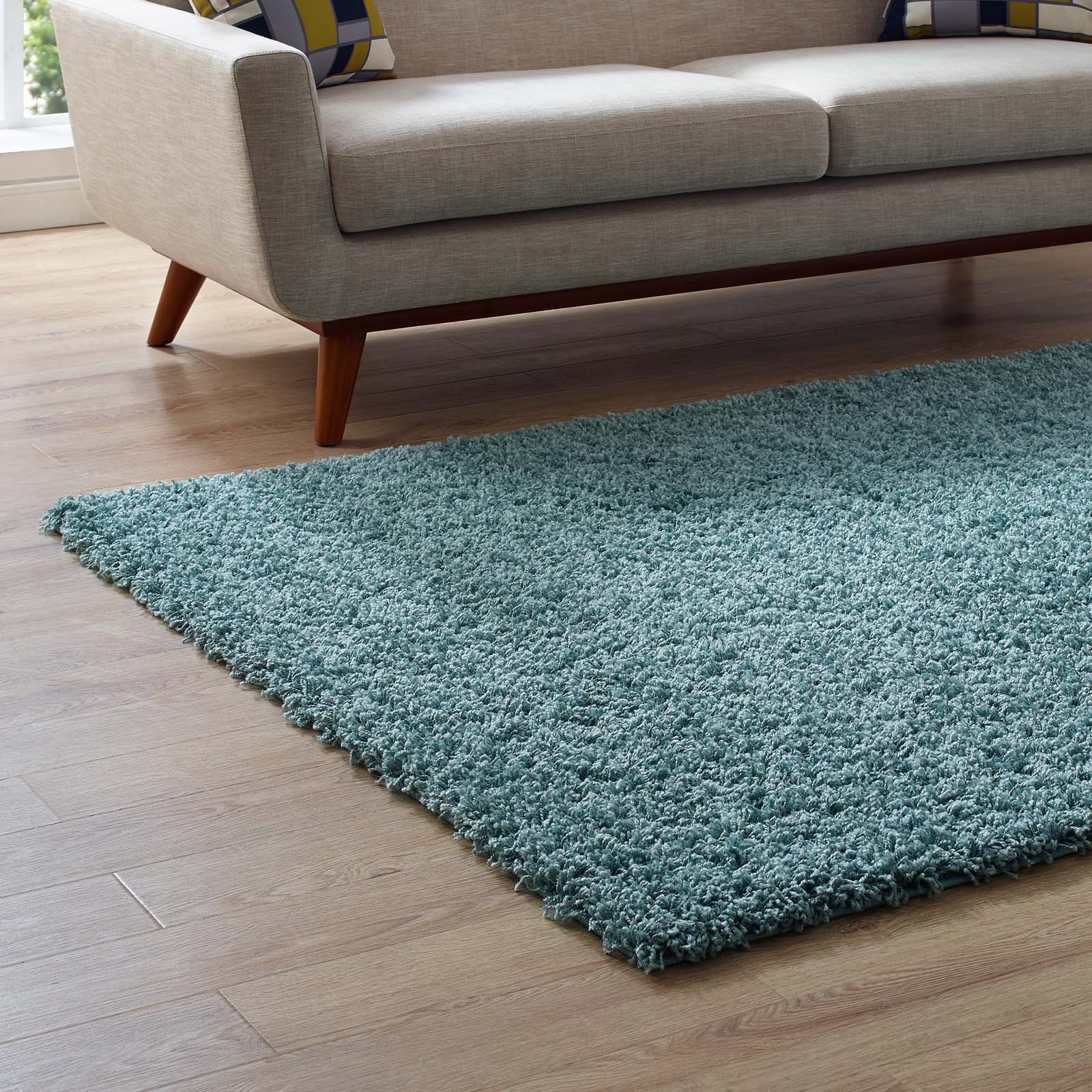 Enyssa Solid 5x8 Shag Area Rug