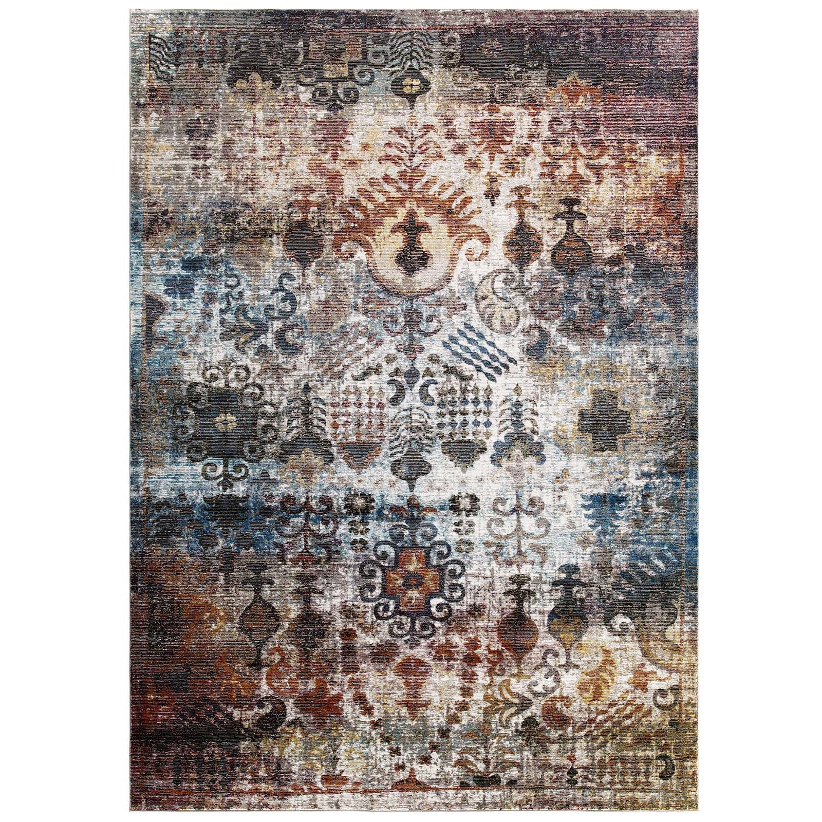 Success Tahira Transitional Distressed Vintage Floral Moroccan Trellis 5x8 Area Rug