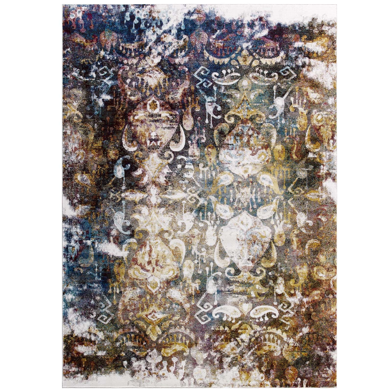 Success Jayla Transitional Distressed Vintage Floral Moroccan Trellis 8x10 Area Rug