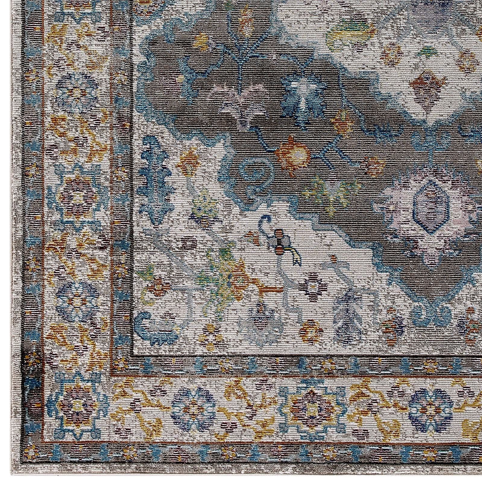 Success Anisah Distressed Floral Persian Medallion 5x8 Area Rug