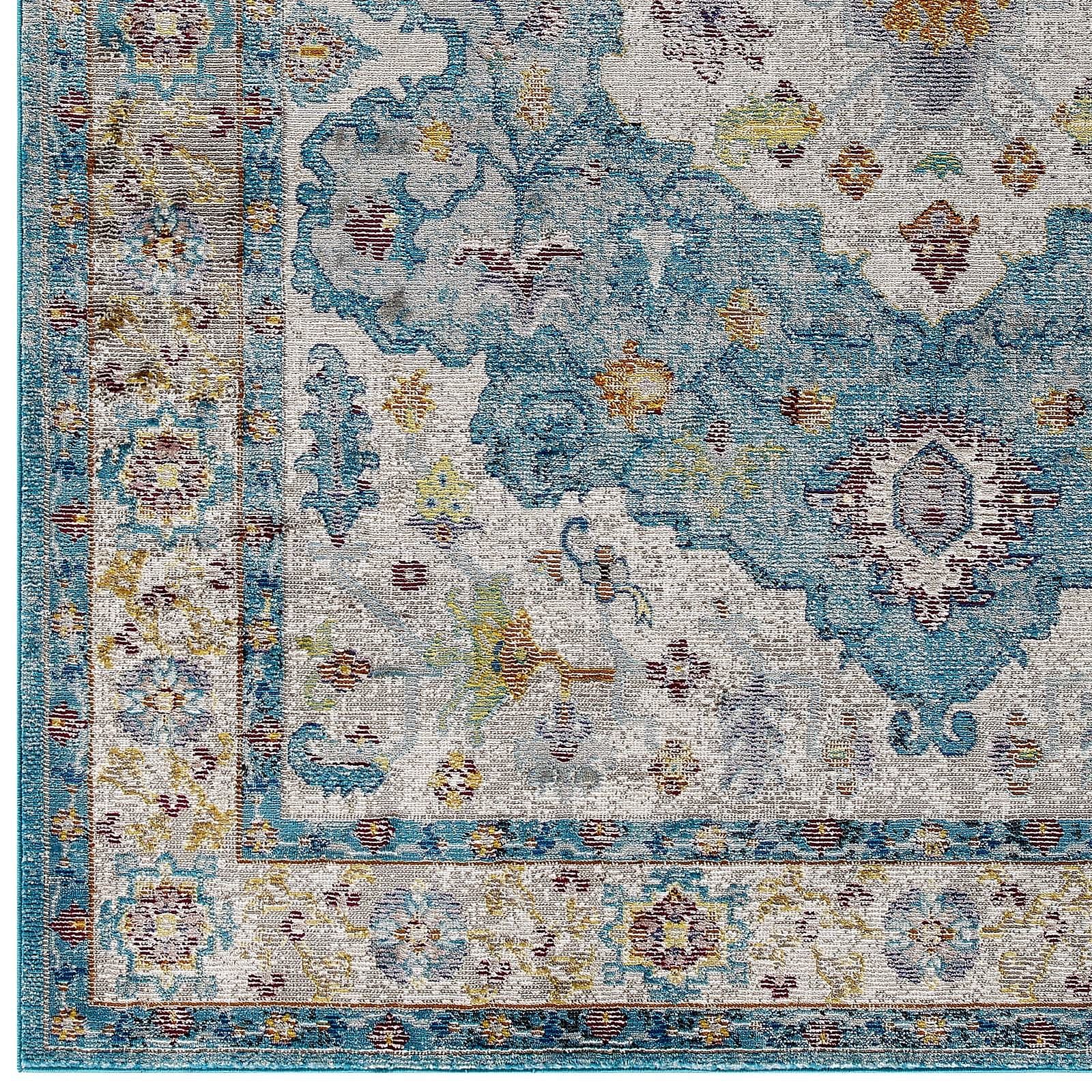 Success Anisah Distressed Floral Persian Medallion 4x6 Area Rug