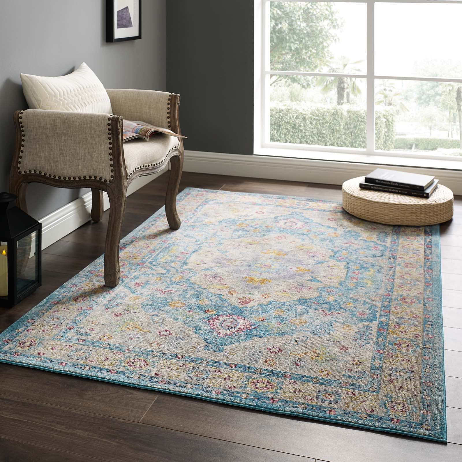 Success Anisah Distressed Floral Persian Medallion 4x6 Area Rug