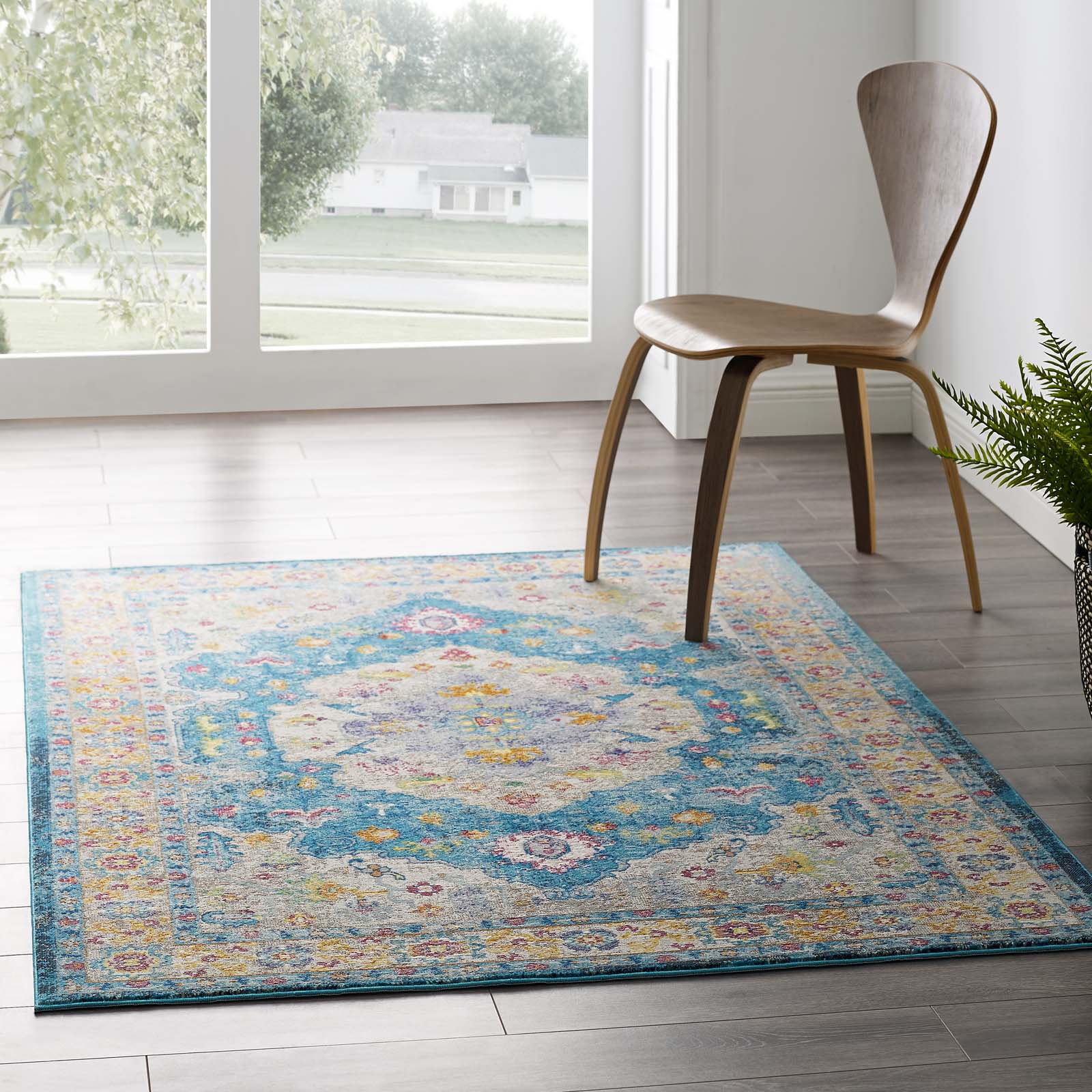 Success Anisah Distressed Floral Persian Medallion 4x6 Area Rug