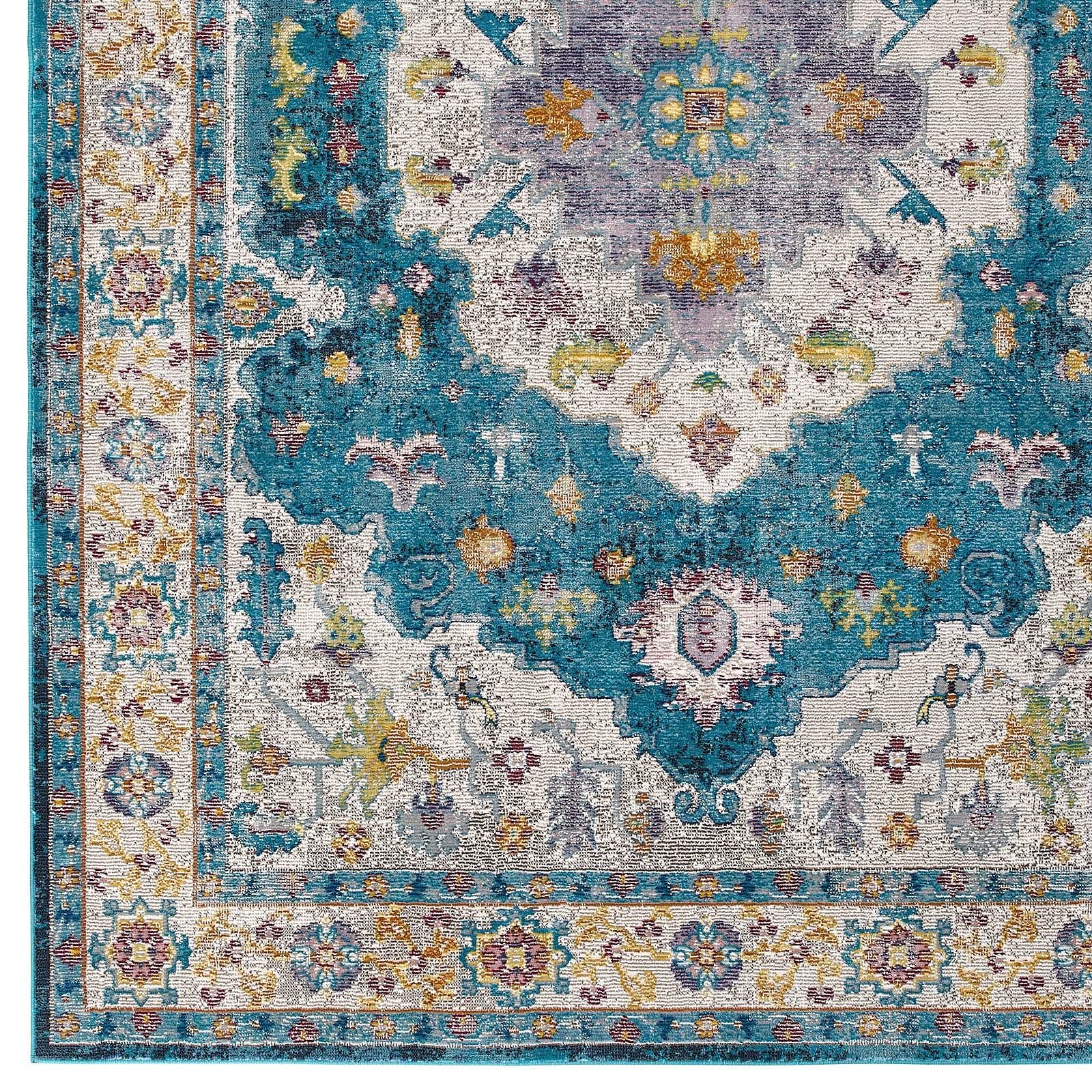 Success Anisah Distressed Floral Persian Medallion 5x8 Area Rug