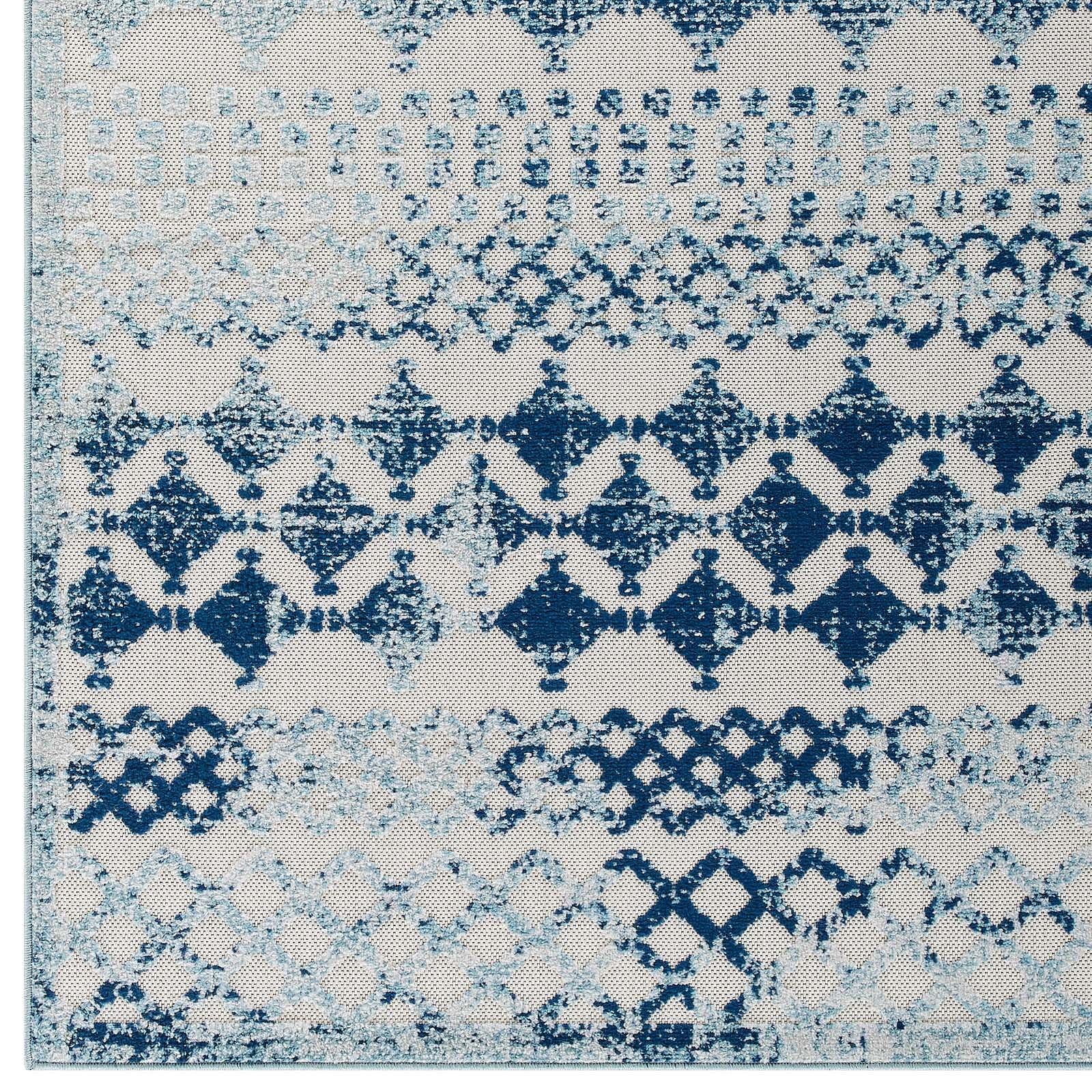Reflect Giada Abstract Diamond Moroccan Trellis 8x10 Indoor/Outdoor Area Rug