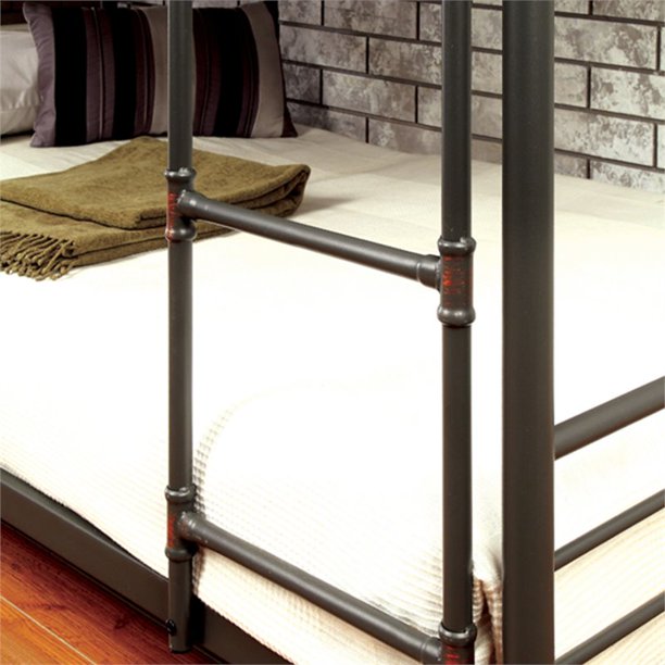 Dillon Industrial Metal Bunk Bed in Twin Triple