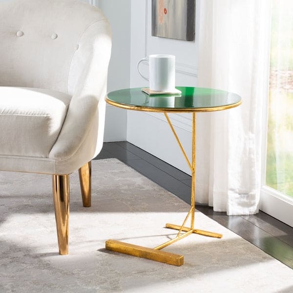 Sionne Stylish Modern Round C Table for Living Room | Gold