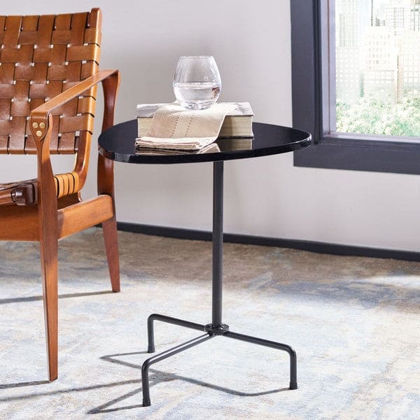 Berlin Tripod Side End Tables & Accent Tables for Living Room | Black