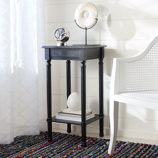 Tinsley Square The Best Side Accent Table with Storage | Black