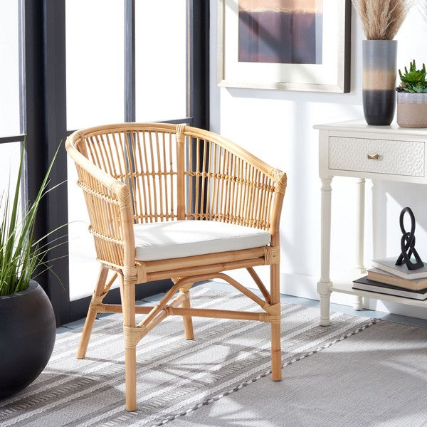Olivia Rattan Accent Chair W/ Cushion