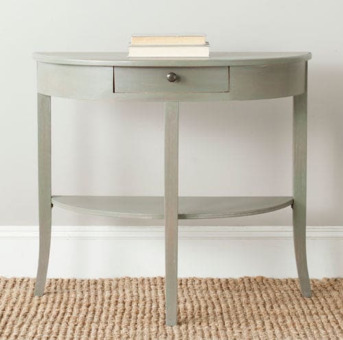 Alex Console | Modern Demilune Console Table with Storage