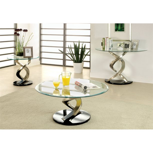 Palomina Contemporary Glass Top Coffee Table
