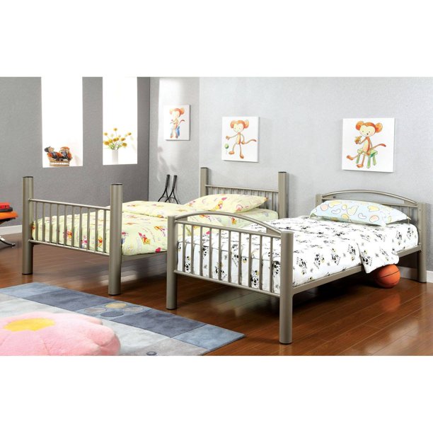 Pimmel Contemporary Metal Bunk Bed in Full