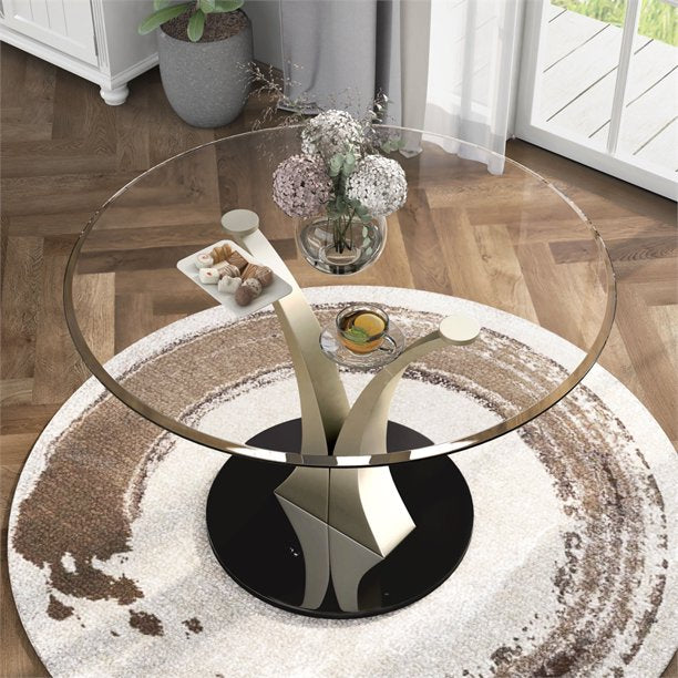 Melie Contemporary Stainless Steel Dining Table