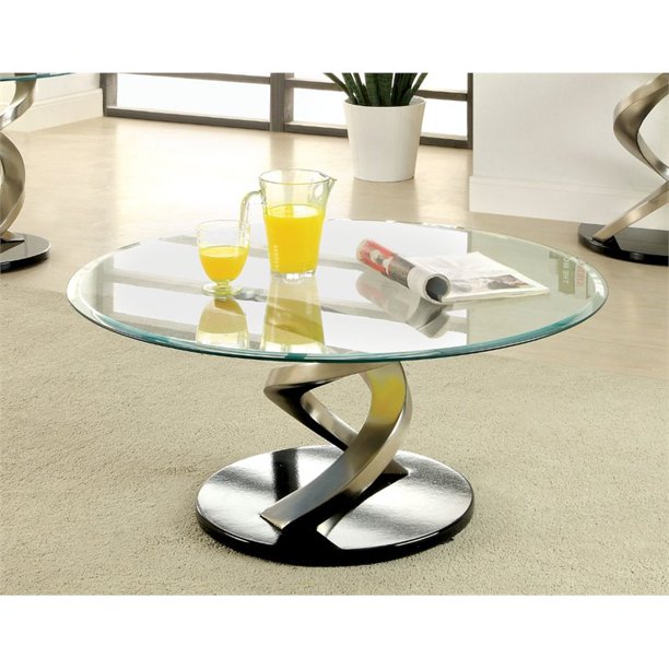 Palomina Contemporary Glass Top Coffee Table