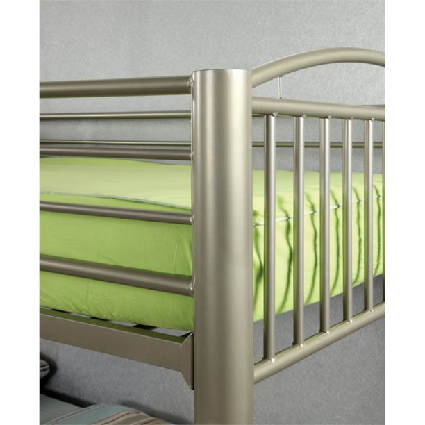 Pimmel Contemporary Metal Bunk Bed in Twin